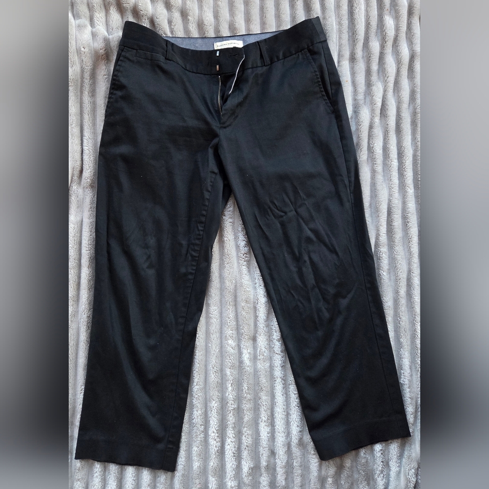 Banana Republic Womens Cropped Black Dress Pants Trousers 8P